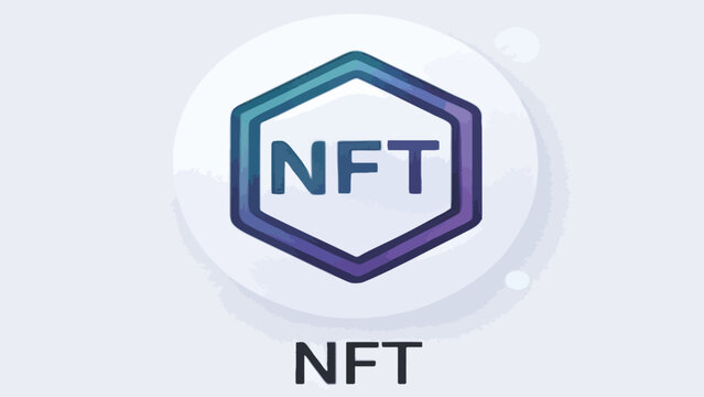 Modern NFT icon representing non-fungible tokens and blockchain technology concept.