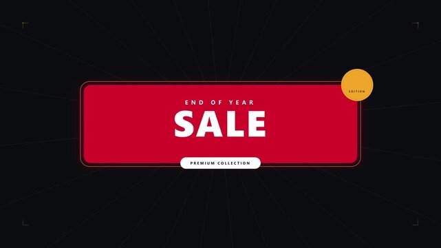 End of year sale motion overlay with collection badge for e-commerce promo promotion