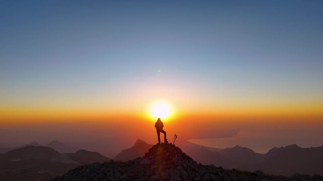 Epic Mountain Top Drone Orbit