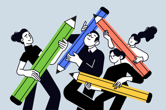 Creative business concept of content management, education. Vector illustration for web banner, social media banner, business presentation, marketing material. 