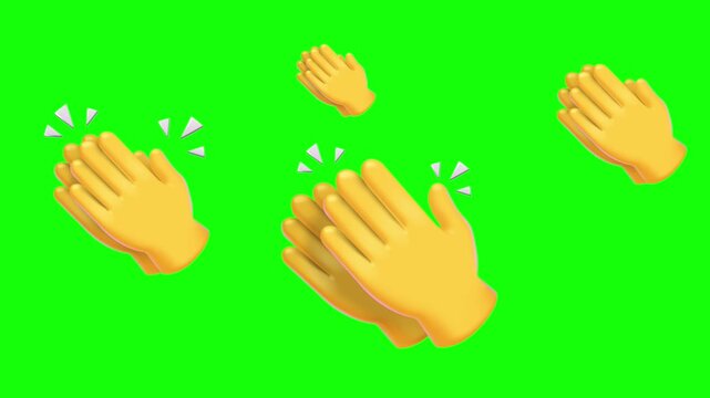 Clapping hands icon on transparent background
