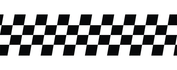 Obraz premium Seamless checkered flag pattern, racing flag background
