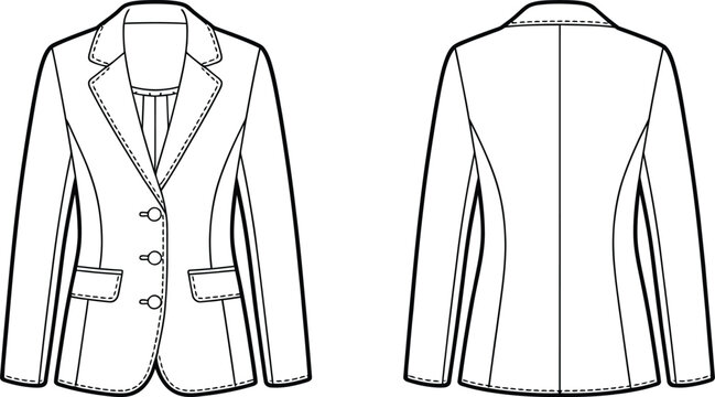 Black and white of two women's blouses with different necklines and sleeve styles shirt v-neck round
