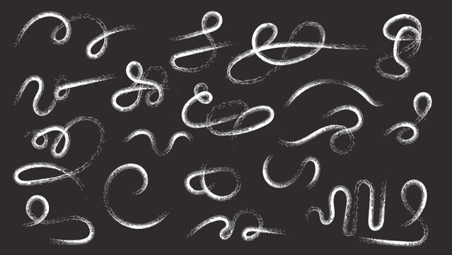 Hand Drawn Strokes, Scribble Swirls and Doodle Line Collection.