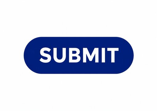 Modern blue submit button with white text