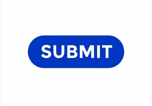 Blue rounded submit button with white text