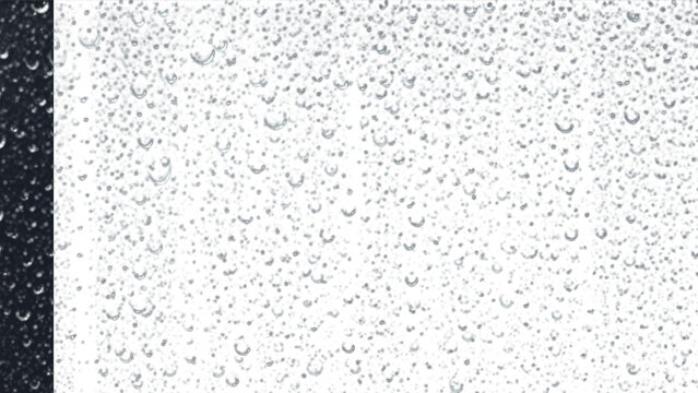 Rain water drops glass moody rainy overlay on png transparent background with realistic water droplet texture for design composition and mockup
