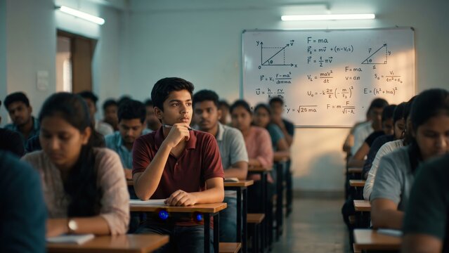 Indian Coaching Class Student &ndash; Competitive Exam Preparation Focus