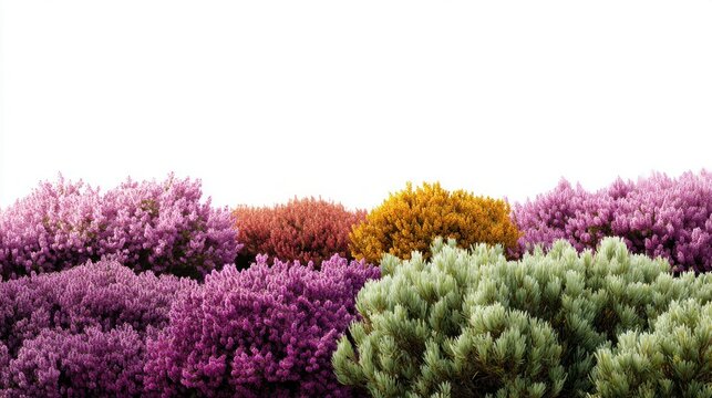 Colorful shrubbery creates a beautiful vibrant landscape