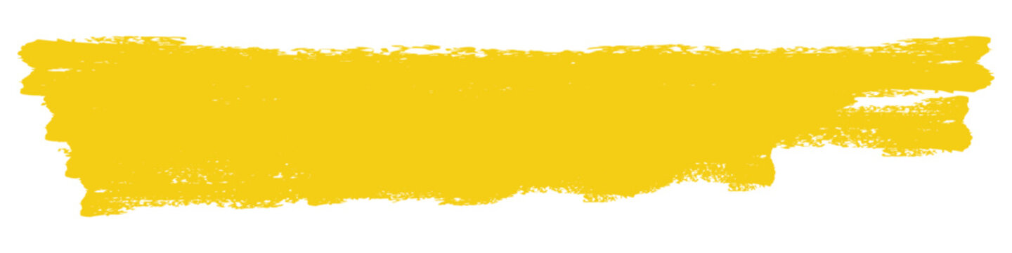 Brush stroke forming a yellow rectangle with rough edges