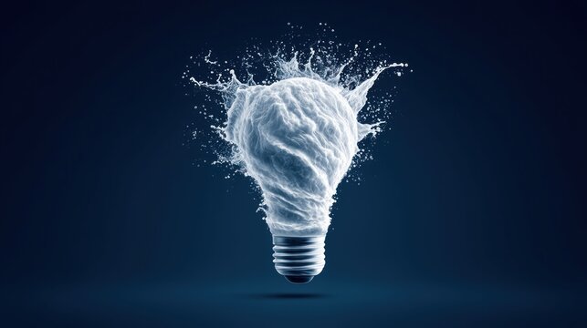Innovative idea bursts with creative energy and potential