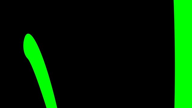 stamp animation featuring the year 2027 in solid black fill with no white fills, presented over a clean green screen chroma key background for easy keying
