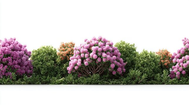 Colorful shrubbery border creates a stunning visual display