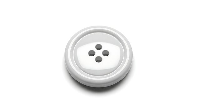 A small white button with four holes