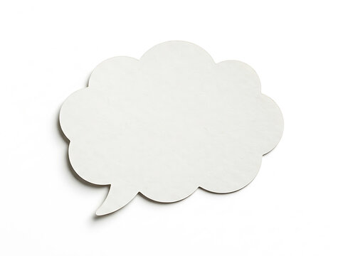 Empty speech bubble isolated on white background