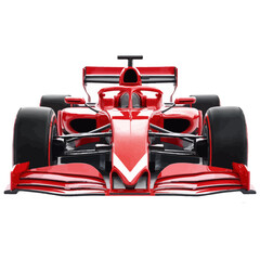 Obraz premium formula one race car speeding away on track
