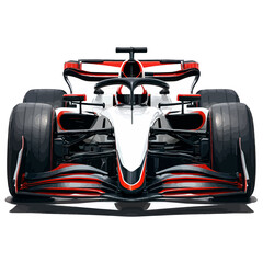 Obraz premium formula one race car speeding away on track