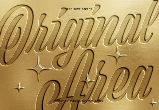 Luxury Gold Engraved Text Effect