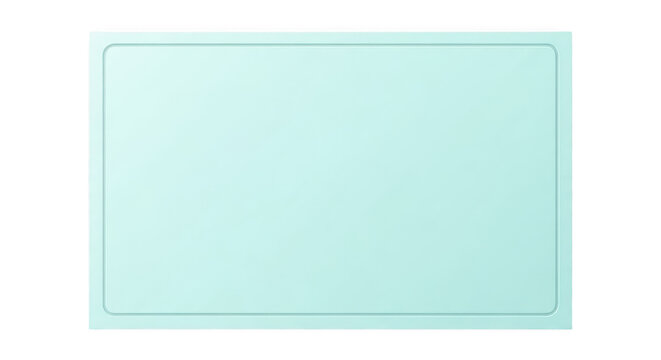 Minimalist light blue abstract geometric shape design isolated on transparent background