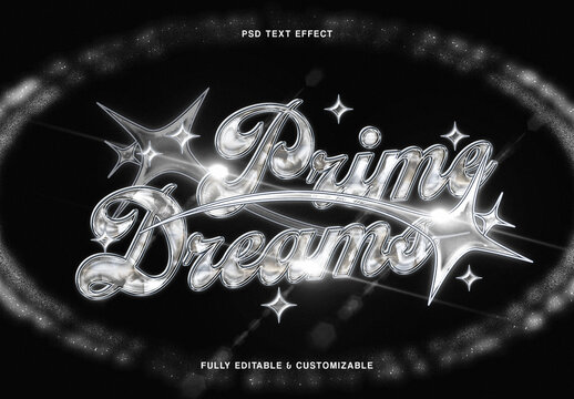 Silver Chrome Text Effect