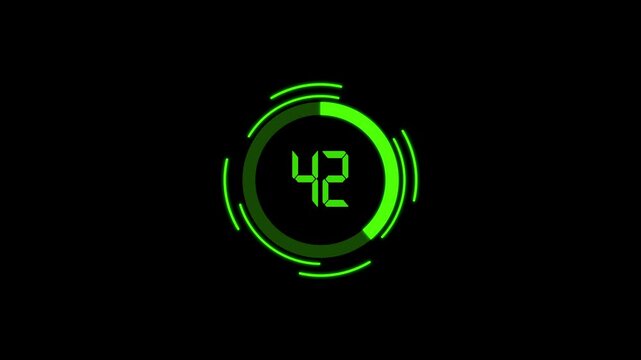 Sci-Fi Digital Loading Circular Bar Animation Interface Element