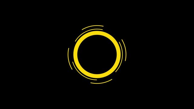Futuristic circle progress bar animation , Alpha channel (transparent background)