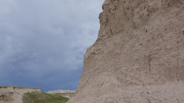 Jagged rock formations at Badlands National Park