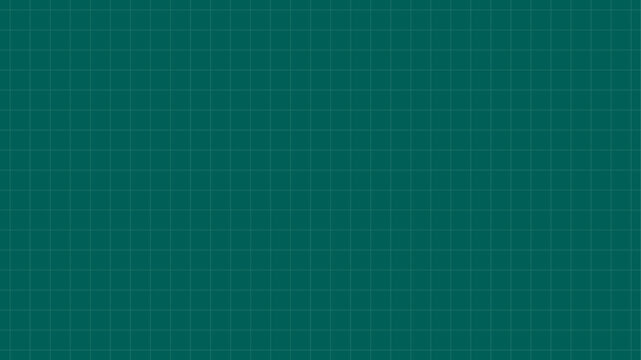 Blueprint background. Green cutting mat with grid lines and numeric measurements. Technical backdrop for blueprint, architecture, engineering, or drafting projects. Realistic vector illustration.