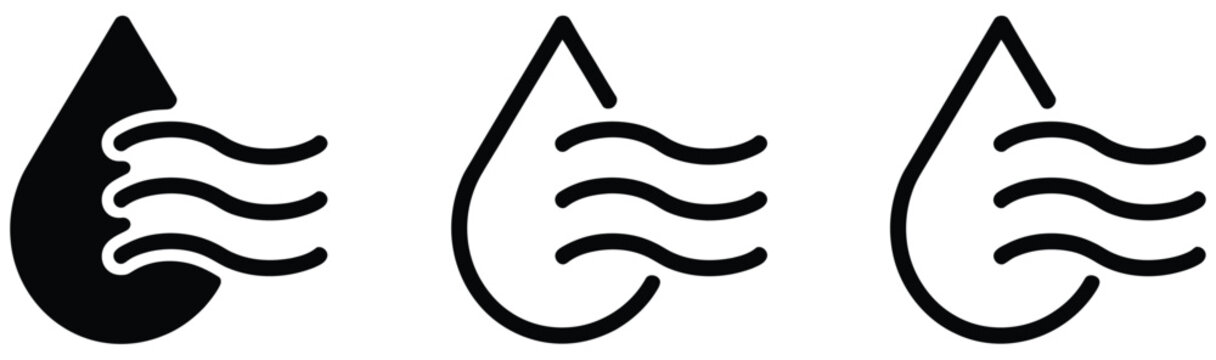 Evaporates Icon Featuring Quick Dry Water Evaporation Moisture Drying and Fast Dry Symbols vector design