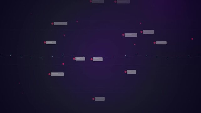 Minimalist geometric data stream motion background with flowing lines