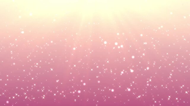 Shimmering radiance glitter falling down with lights flare on gradient backgrounds 4k