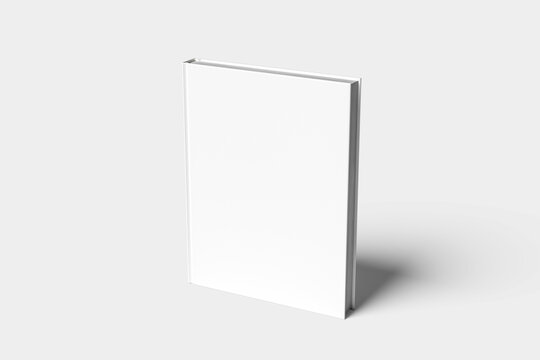white book mockup set - cover, spread, spine. Realistic blank book in hardcover in different angles. Top view. Applicable for design presentation