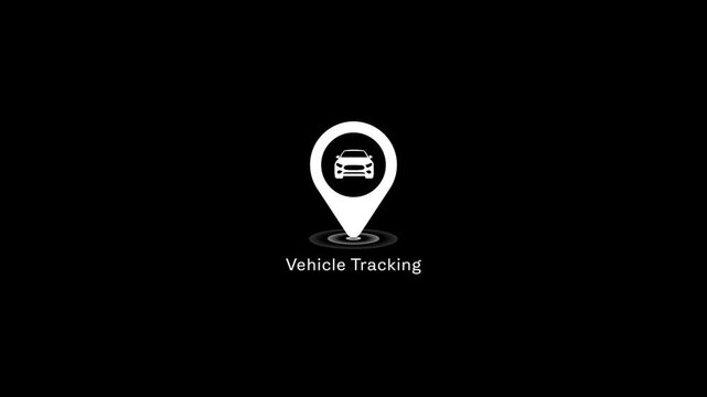 Vehicle tracking system animation automotive gps location and fleet management concept navigation