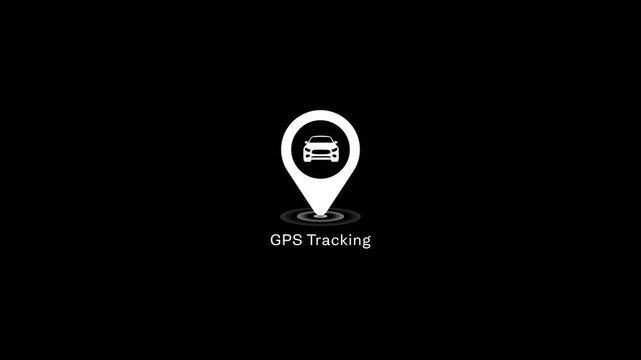 Gps vehicle tracking system animation for automotive logistics and fleet management technology navigation