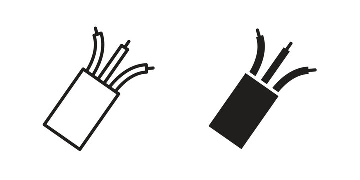 Electric cable icon vector logos series. EPS10