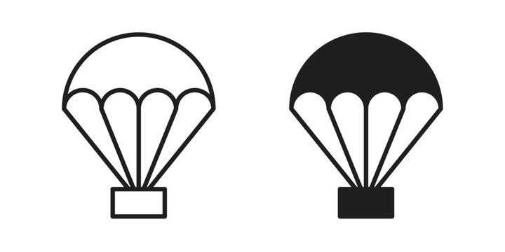Parachute icon vector logos series. EPS10