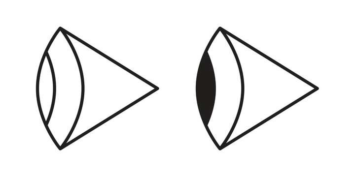 Eye side icon vector logos series. EPS10