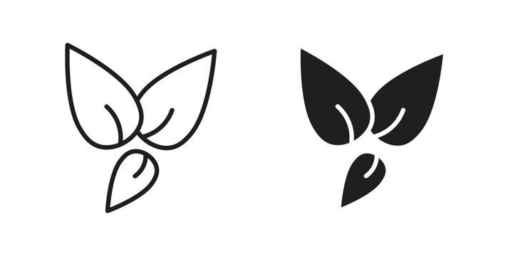 Tea leaves icon vector logos series. EPS10