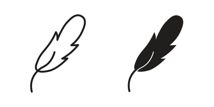 Feather icon vector logos series. EPS10