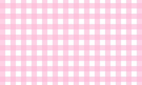 Pink Checker Pattern Background with Squares Seamless Geometric Grid Vector