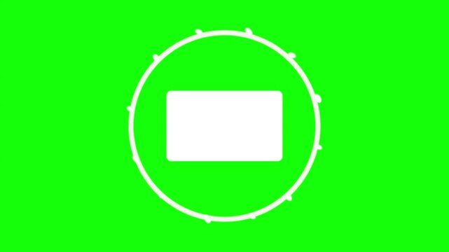 Minimalist white camera viewfinder overlay on green screen, digital recording frame interface, flat graphic video capture border for vlogging