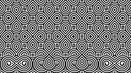 Obraz premium Geometric Infinity Waves Seamless Pattern