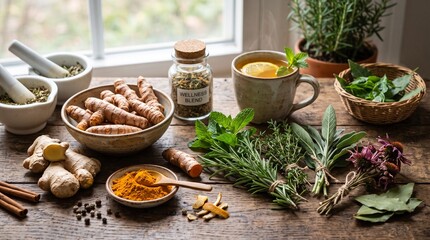 Fototapeta premium herbs and spices