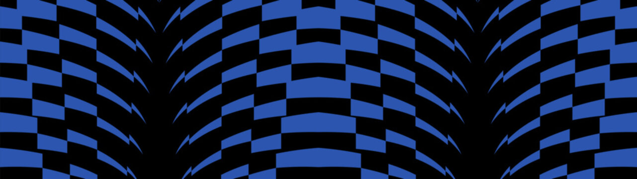 Dark navy blue optical grid distortion wave backdrop for tech enterprise cybersecurity banner