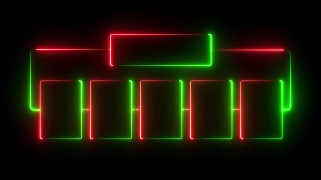 glowing neon organization chart icon isolated organization hierarchy chart icon. Flowchart Icon Hierarchy Structure, Organizational Planning, and Digital Diagram 4K Motion Graphics