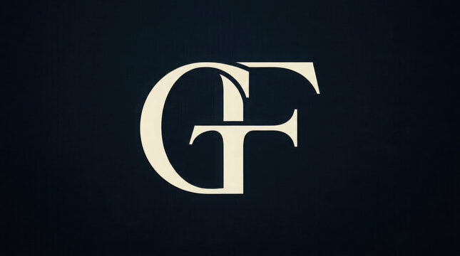 A professional monogram symbol featuring the letters G and F intertwined on a dark blue background.