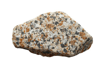 Obraz premium Flat speckled granite rock isolated on transparent background