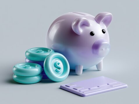 Cute Claymorphism Finance Icon Set for Design