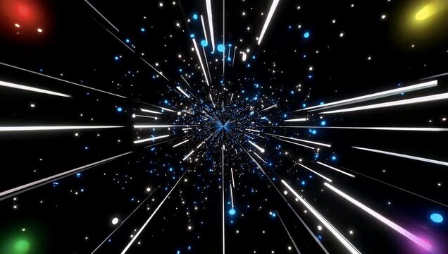Inspirational 4K tech graphic animation displaying the motivating quote "challenge accepted" emerging from a dark screen amidst drifting cyberspace code strings digital particle systems and glowing