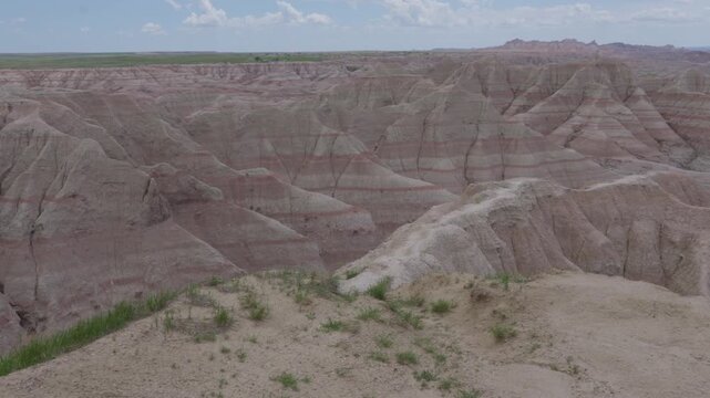 Painted desert landscape in Badlands National Park
